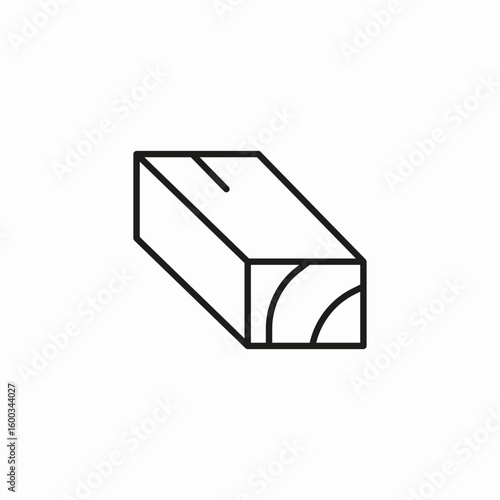 lumber wood beam icon sign vector