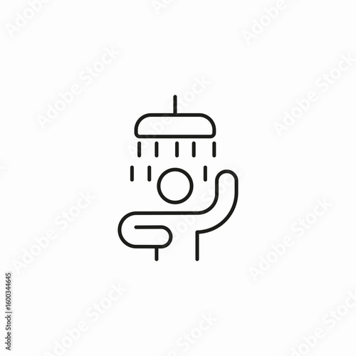 person showering water icon sign vector
