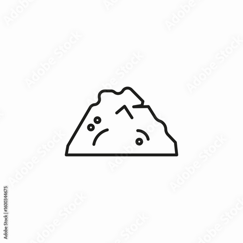 pile of rubble icon sign vector