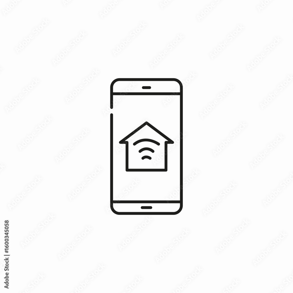 smart home phone icon sign vector smart home phone icon sign vector