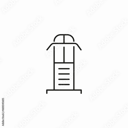 vertical storage unit icon sign vector