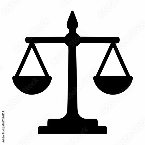 Golden scales of justice symbolize law and the legal system's impartial balance