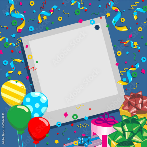  Birthday celebration card social media post background