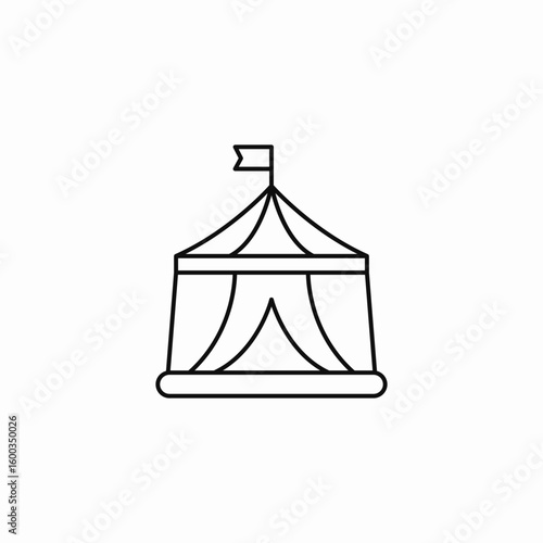 big top tent circus icon sign vector