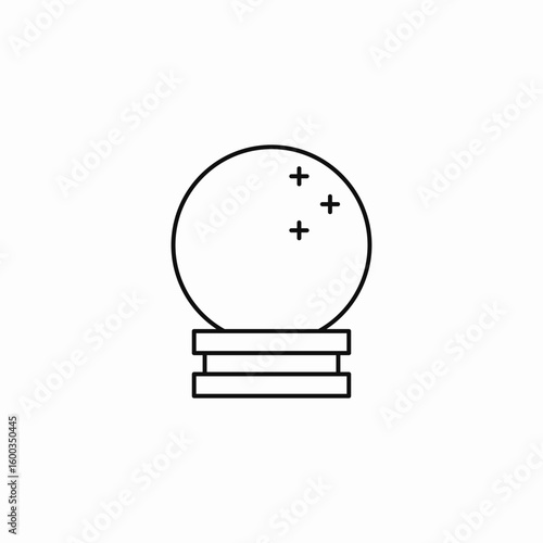 crystal ball fortune icon sign vector
