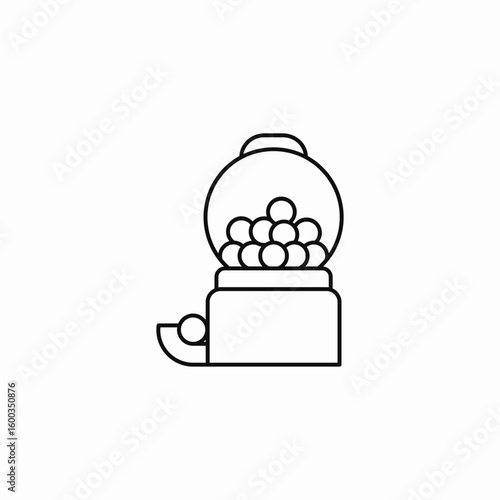 gumball dispenser machine icon sign vector