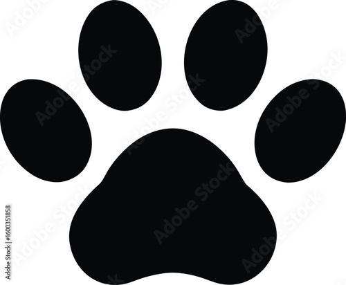 dog golden retriever paw print silhouette