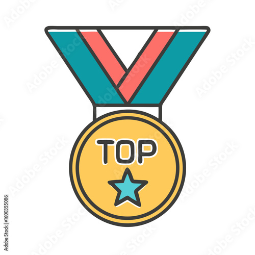 medal for top student icon vector  .svg