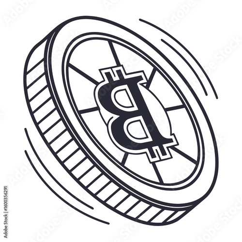 Bitcoin symbol coin motion cryptocurrency digital currency