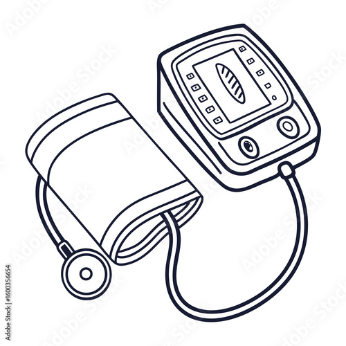 Blood pressure monitor cuff and device health medical