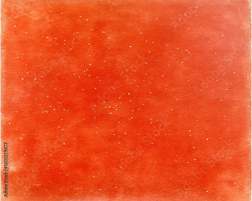 A Watercolor Painting Depicting an Orange Background with White Dots