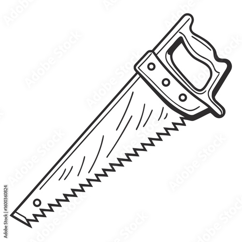 Handheld Saw Tool With Wooden Handle woodworking construction