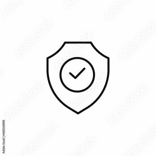 security shield checked icon sign vector