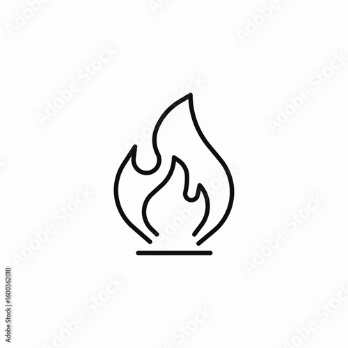 simple fire flame icon sign vector