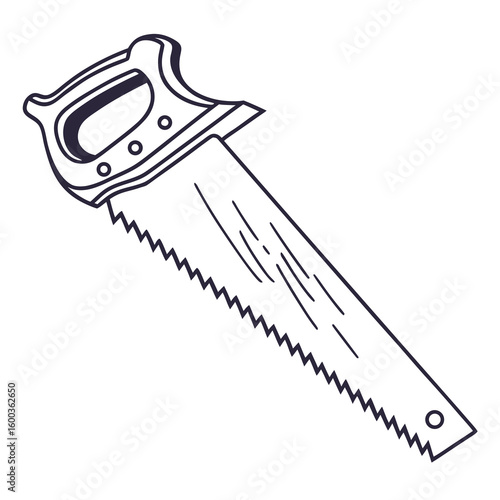 Hand saw tool for woodworking and construction cutting