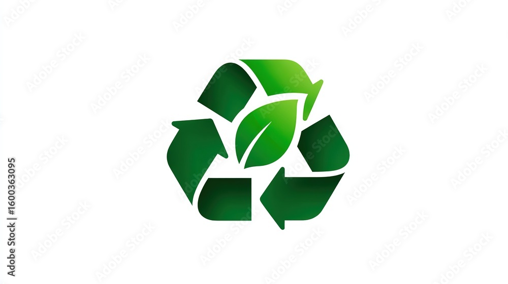 Obraz premium recycle symbol on white
