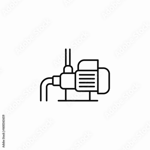 water pump machine icon sign vector