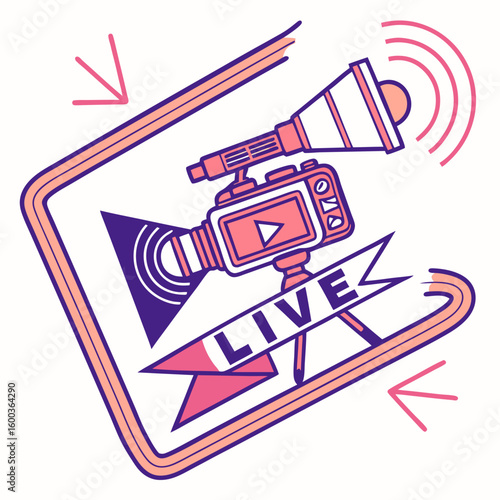 Live video camera broadcasting signal live streaming