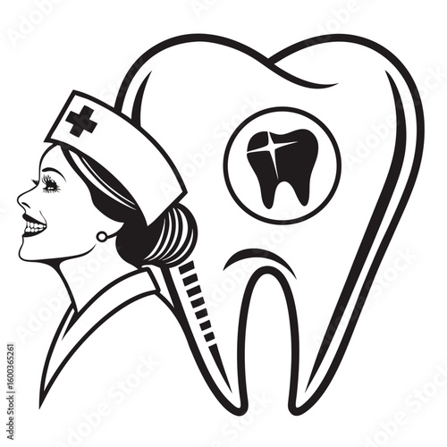 Nurse and tooth dental healthcare