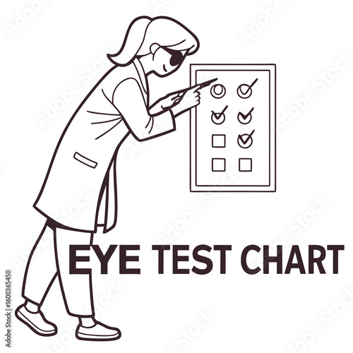 Wallpaper Mural Ophthalmologist pointing at eye chart eye exam vision test Torontodigital.ca