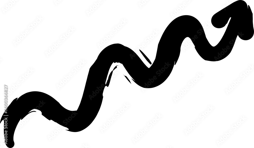 Fototapeta premium Collection of arrows in brush stroke