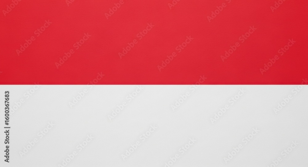 Naklejka premium A textured background of the Indonesian flag, featuring the simple and bold red and white bicolour design.