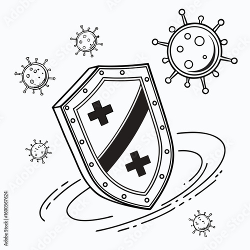 Shield protecting against viruses protection medical