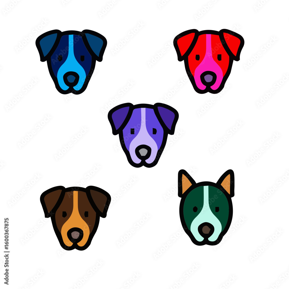 Obraz premium set of dogs
