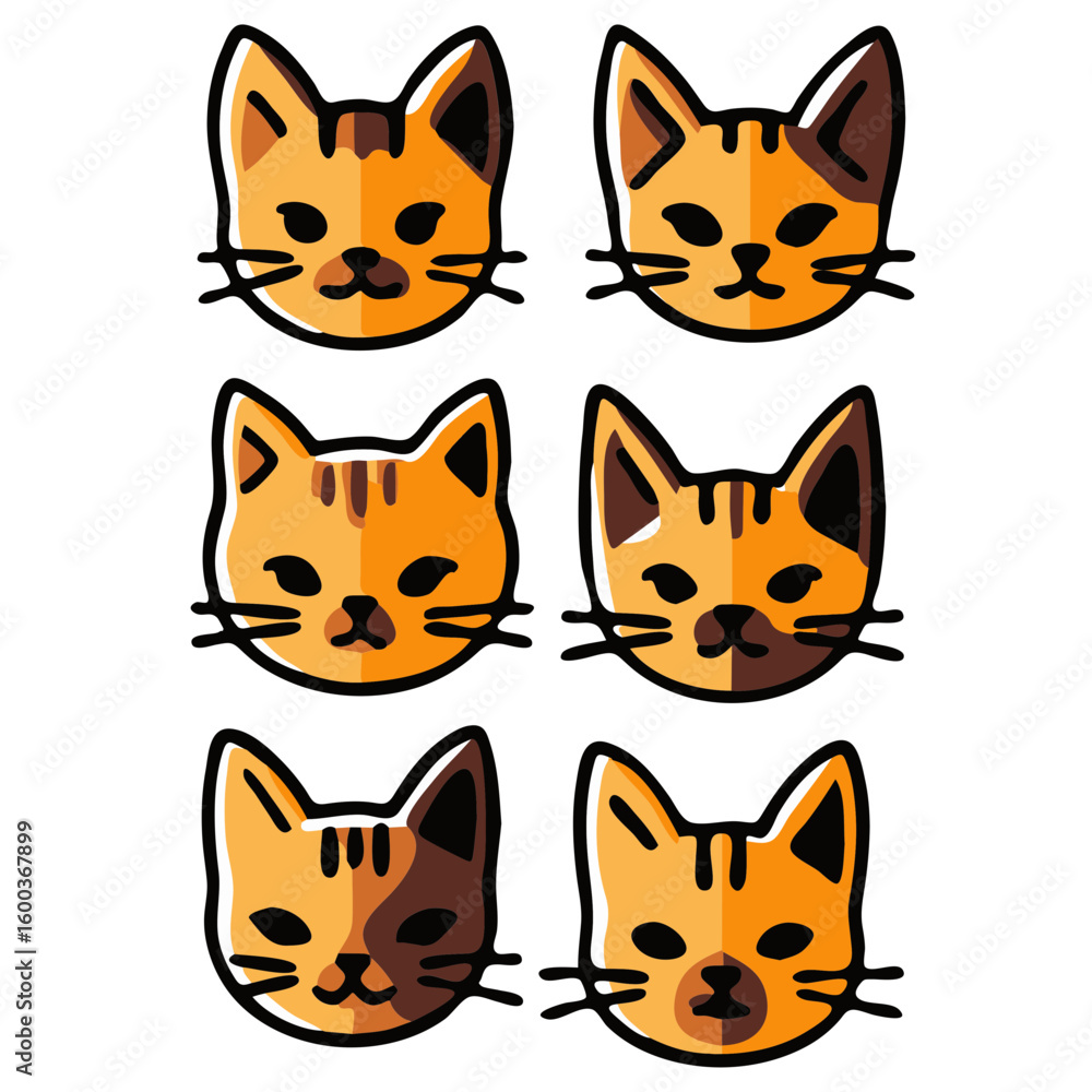 Fototapeta premium set of funny cats