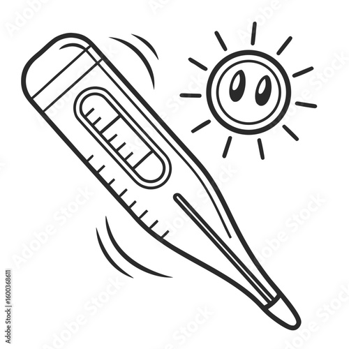 Thermometer and sun health temperature