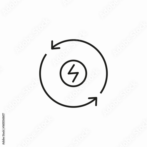 energy cycle renewable icon sign vector