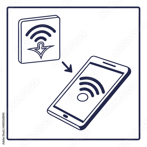 Smartphone receiving signal from device wireless technology