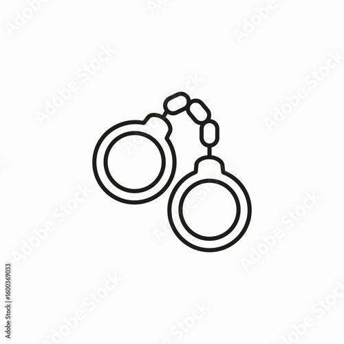 handcuffs law enforcement icon sign vector