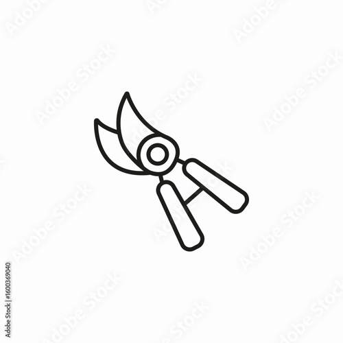 gardening pruning shears icon sign vector