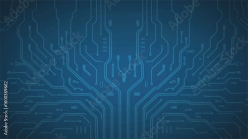 Digital Nexus: A stunning visual portrayal of technological innovation, showcasing a intricate network of circuit board lines. Evoking the complexity and interconnectedness of the digital world.