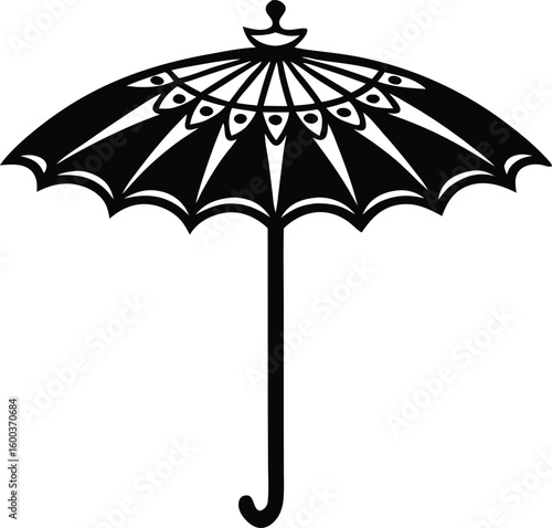 ornamental indian ceremonial umbrella.