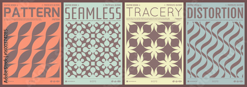 Seamless geometric background. Abstract dynamic template with wavy curved ribbons. Cover design template. 3D illustration for brochure, poster, presentation, flyer or banner.