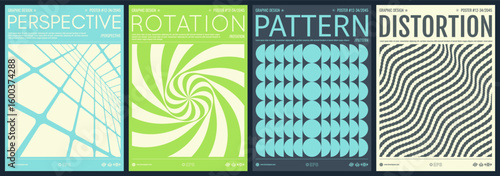 Square mosaic pattern at the junction of floor and wall. Striped background with waves. Geometric design with circles. Cover design template. Vector for brochure, magazine, album, flyer or notebook.