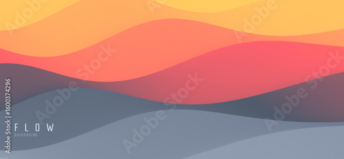 Abstract background with dynamic effect. Creative design poster with vibrant gradients. Vector illustration for advertising, marketing, presentation. Mobile screen.