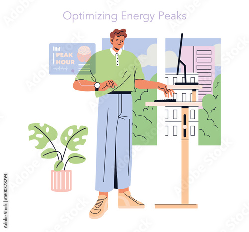 Tomorrow Work. Flat Vector Illustration