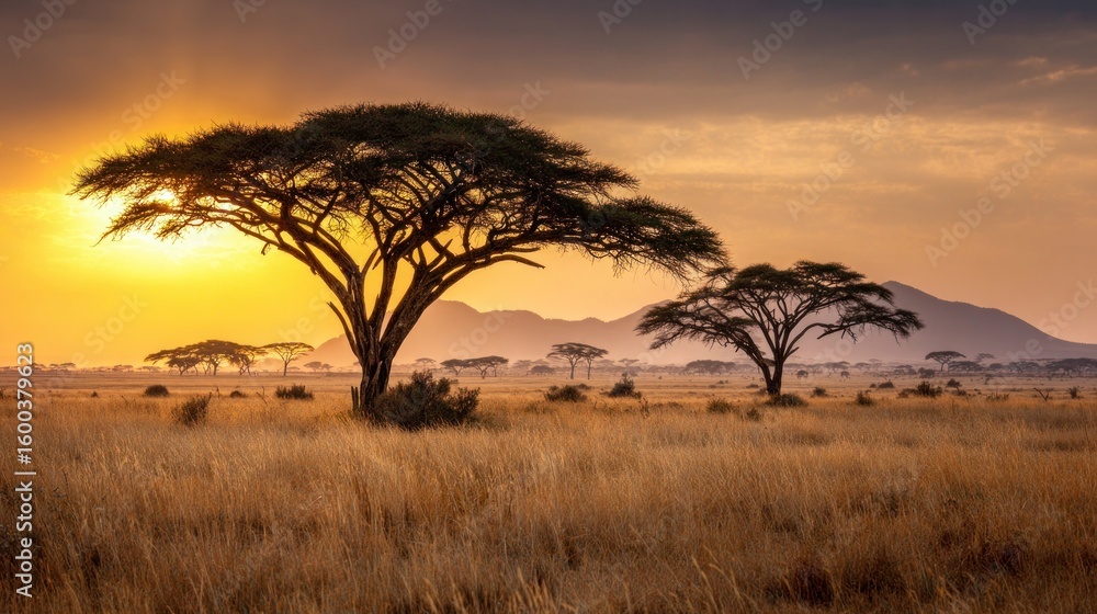 Obraz premium Golden African sunrise