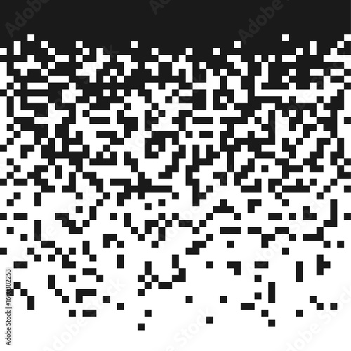 PNG abstract vector dissolving pixel explosion disintegration dust filled mosaic pattern geometric rectangle withering transformation design broken dispersed digital shape background graphic burst con