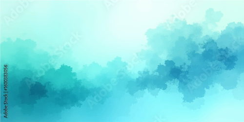 An abstract watercolor background with beautiful hues of blue blends creating a serene and calming image