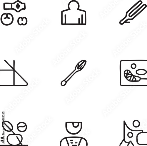 Underwater sports vector icon set editable stroke,line art synchronized swimming,water polo,freediving,scuba diving,fins,diving mask,swimming pool,breathing apparatus,icon set
