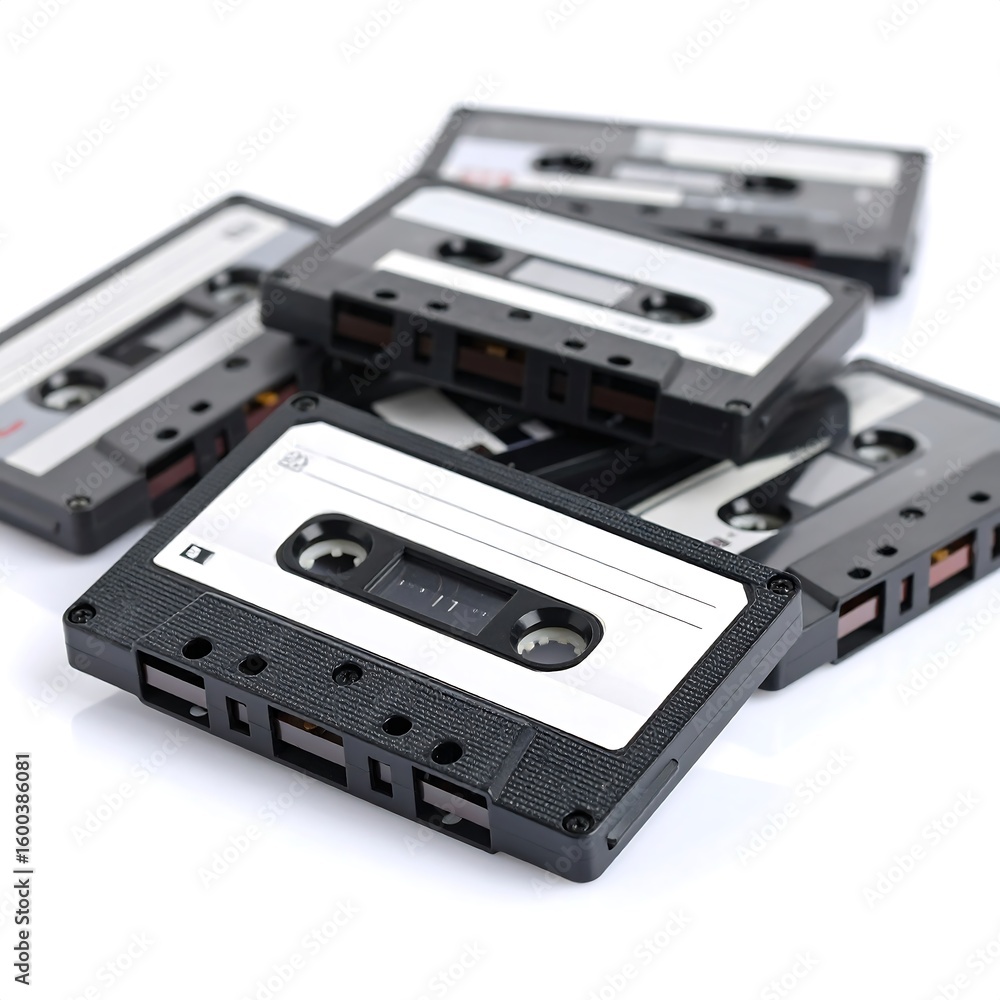 Obraz premium Audio cassettes stacked