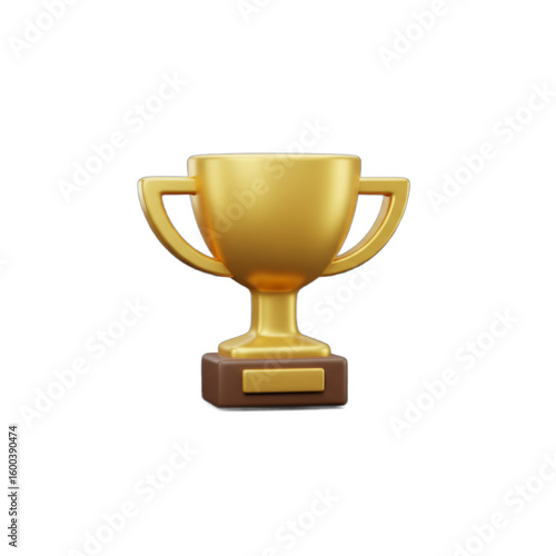 Golden Trophy: A gleaming golden trophy, embodying achievement and victory, sits proudly. This photo symbolizes success, awards, and the pursuit of excellence in a simple yet impactful way.