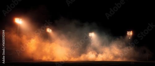 Night Stadium: Smoke, Lights, and Mystery
