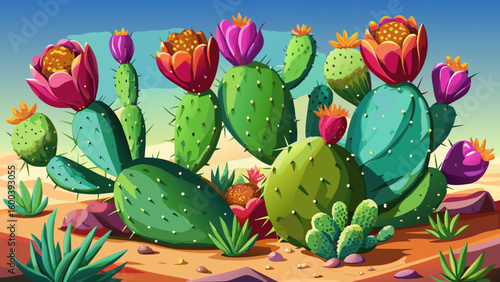  very Beautiful prickly pear cactus. cactus, plant, nature, desert, garden, cacti, thorn, flower, succulent, botany, sharp, prickly, dry, botanical, ball, flora, sand, growth, barrel, spike, macro, 