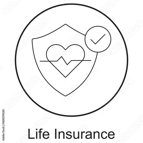 Life Insurance icon, Protect What Matters Most with Life Insurance, Secure Your Family’s Future Today, vector