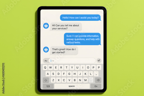 Free Download Modern AI Chatbot Interface Displayed on a Screen for Customer Service and Support - GFXLoad